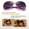 thumbnail image 5 of Kids Round Fashion Sunglasses for Girls Age 3-12 Butterfly Shaped Retro Children Tween Sun Glasses, 5 of 7