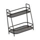 thumbnail image 3 of Estante de especias de 2 niveles, independiente, para gabinete de cocina y encimera de baño Negro, 3 of 9