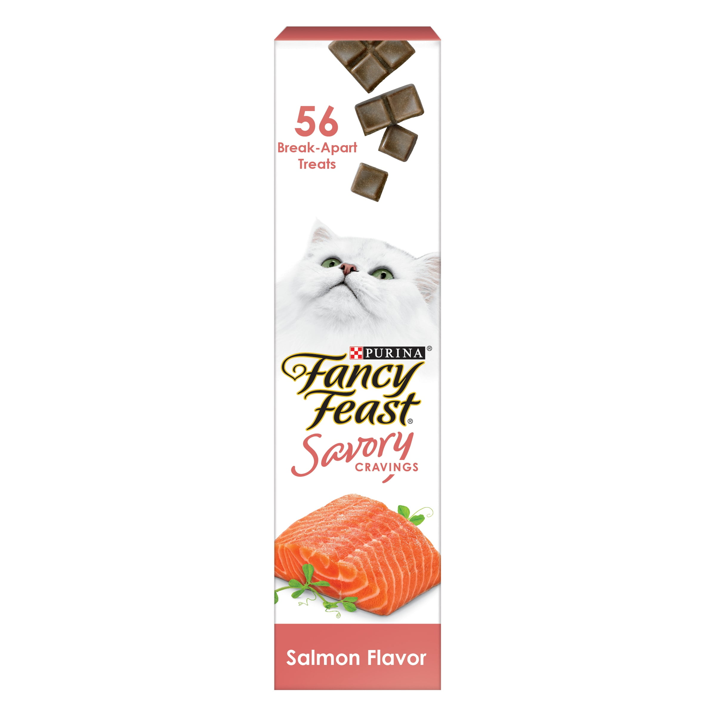 (2 pack) Purina Fancy Feast Savory Cravings, Soft Cat Treats, Salmon, 1 oz Box
