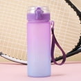 thumbnail image 6 of Meitianfacai 600ml（20 oz） Gradient Color Portable Water Bottle With Tea Infuser Leak-Proof Design One-Touch Open Lid For Easy Drinking Sports And Travel Essential, 6 of 6