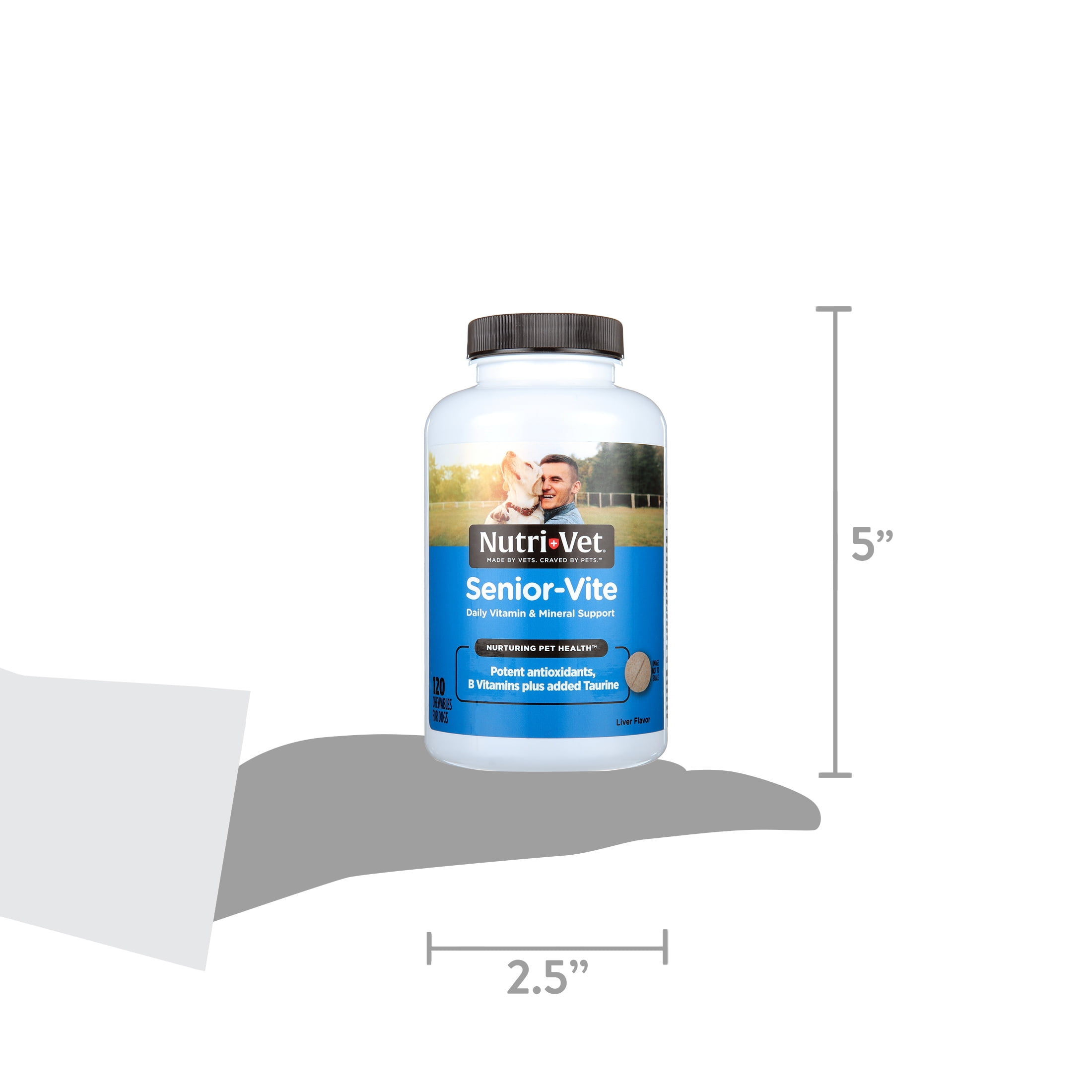 Nutri Vet Senior Vite Chewables for Dogs 120 Count Essential Vitamins Walmart