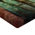 thumbnail image 2 of Ambesonne Rustic Fitted Sheet, Rusty Old Retro Door, Twin XL Size, Green, 2 of 3