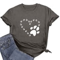 thumbnail image 5 of Neewe Women's T Shirts Short Sleeve Tees Heart Graphic Loose Summer Tops, 5 of 7