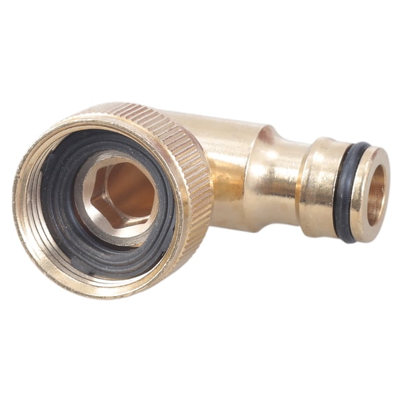 3/4" Brass Quick Connector 90° Elbow Female Faucet Water Adapter for Shower Tube Garden Yard Watering Equipment