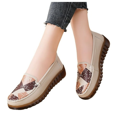 Mepaouo Loafers for Women Slip-ons Flats Boat Penny Shoes Women s Business Casual Dress Shoes