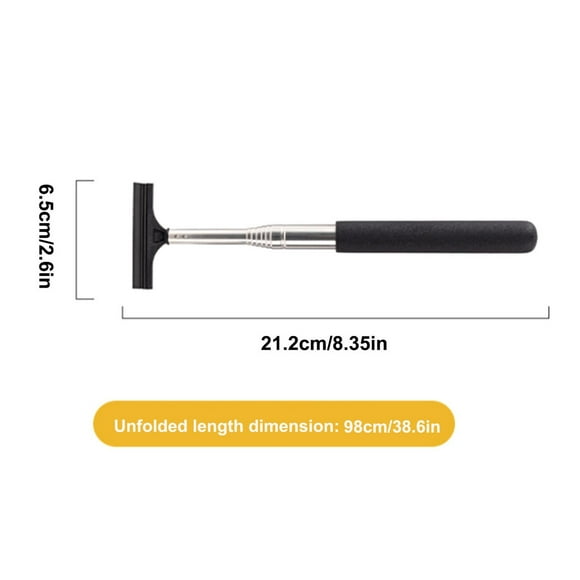 Retractable Rearview Mirror Wiper, Portable Car Side Mirror Squeegee, Telescopic Auto Glass Cleaning Tool for Rainy Foggy Weather and Outdoor Driving