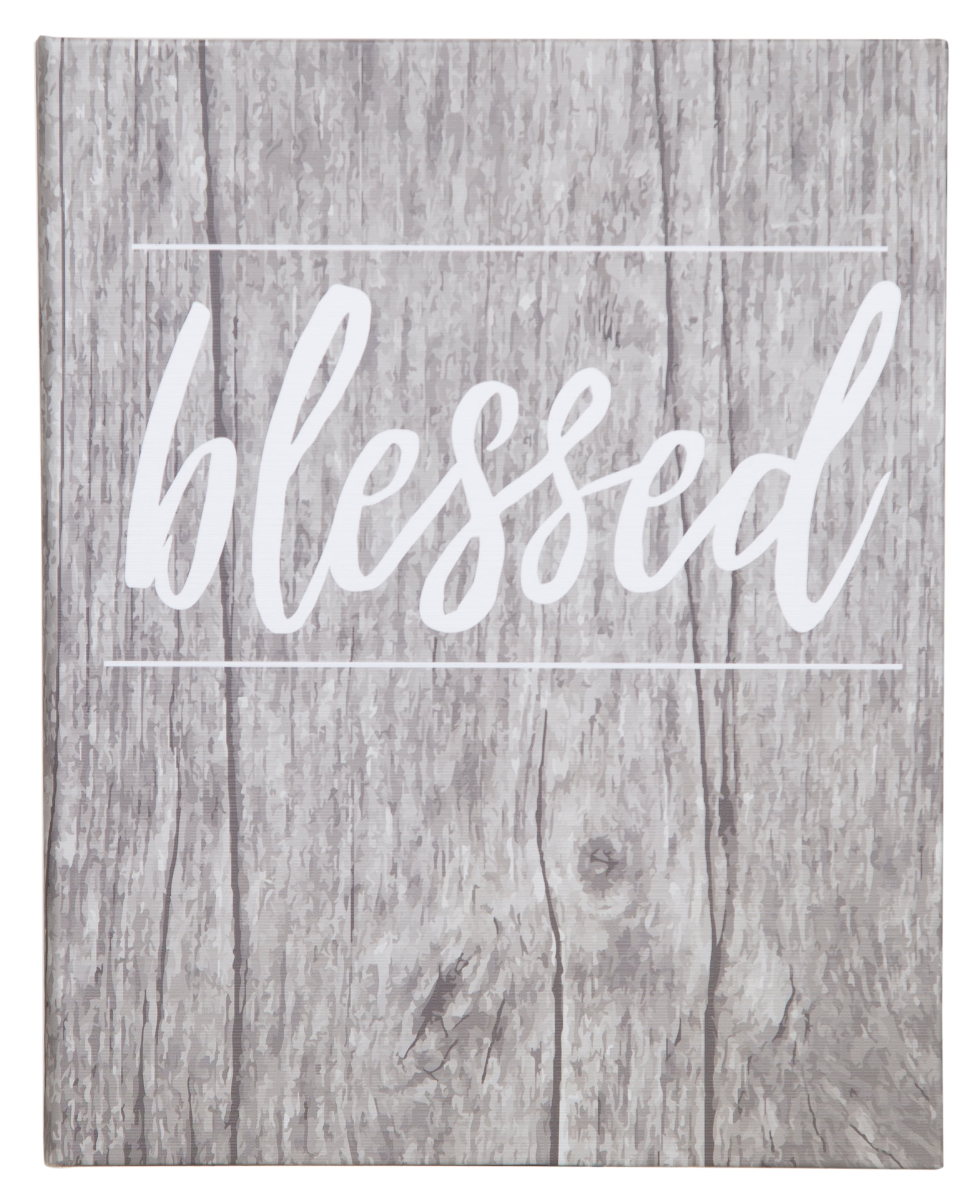 Pinnacle Grey Washed Blessed Wood Plank Photo Album, Holds 208 4"x6" Photos