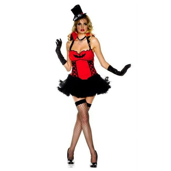 Music Legs Women's 4 Piece Halter Ruby Tutu Dress Costume; Small & Medium 70296-SM
