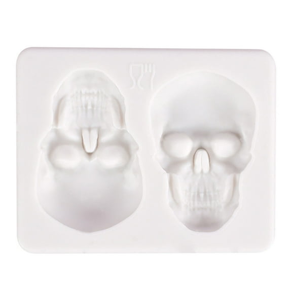 1Pcs Creative Skeleton Head Skull Silicone Cake Decoration Mold Chocolate Candy Molds Pastry DIY Candy Tools