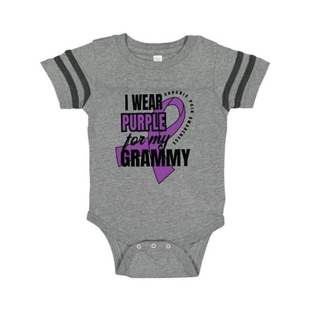 

Inktastic Chronic Pain I Wear Purple For My Grammy Gift Baby Boy or Baby Girl Bodysuit