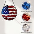 thumbnail image 4 of American Pride Acrylic Jigsaw Puzzle Suncatcher, Patriotic Flag Stained Glass Style Window Hanging, 4th of July Home Decor Gift for Family and Friends, 4 of 8