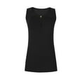 thumbnail image 4 of QUINDOS Tank Tops for Women Black Summer Sports Fashionable Casual Short-sleeved Solid Color Sleeveless Round-neck Tops Womens Camisoles Plus Size, 4 of 6