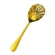 thumbnail image 5 of Cuchara grande para servir cubiertos forma de concha fácil de limpiar acero inoxidable martillado Oro, 5 of 9