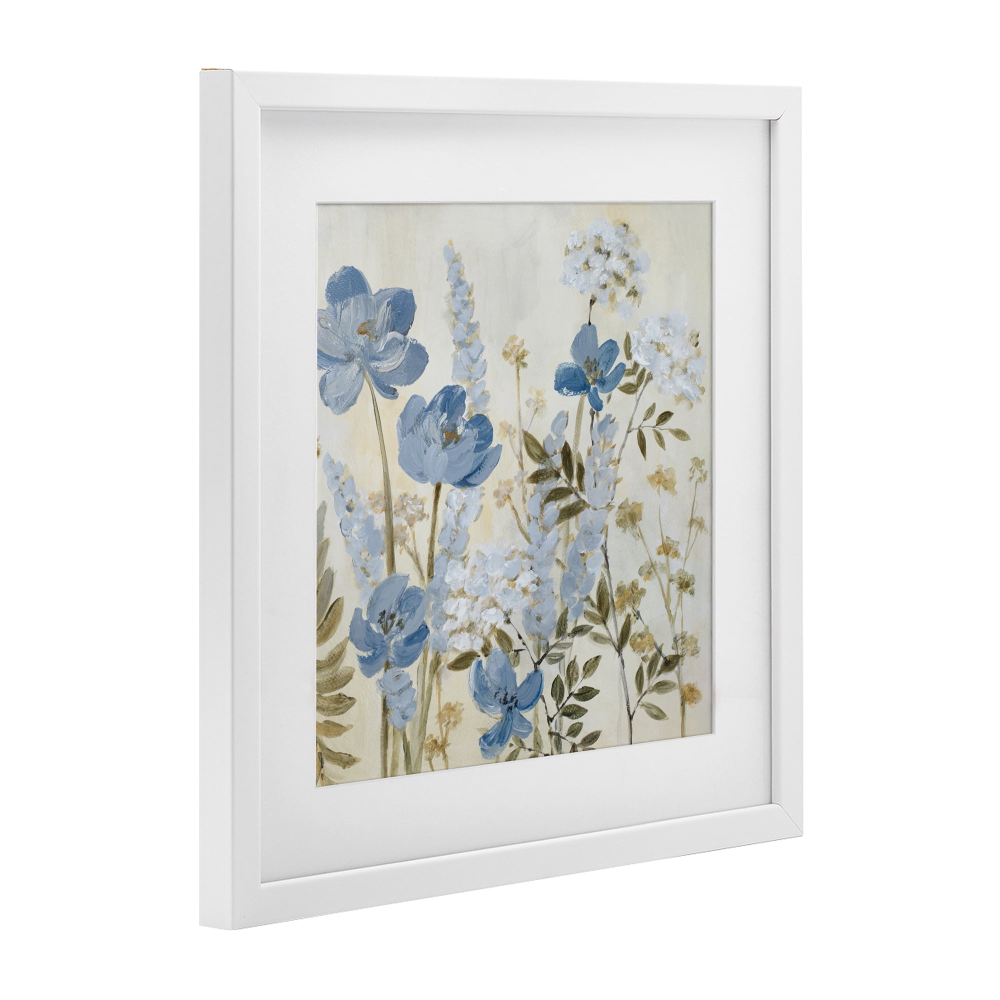 Stupell Industries Peace In The Blue Garden White Framed Print Under Glass, design by Lanie Loreth