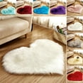 thumbnail image 2 of 30*40CM Love Heart Shaped Faux Fur Anti-Skid Area Rug Carpet Bedroom, 2 of 3