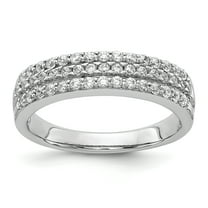 14k White Gold 3-row Diamond Band RM5632
