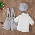 thumbnail image 5 of Toddler Dress Suit Dress Shirt Suspender Pants Toddler Easter Outfit Boy Baby Outfits Boy 18-24 Months, 5 of 8