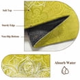 thumbnail image 6 of Round Rug 6Ft Washable Non-Slip, Boho Flowers Circle Area Rugs for Living Room Bedroom, Yellow Floral Vintage Bohemian Watercolor Indoor Floor Mats Carpet Runner for Home Decor Aesthetic, 6 of 8