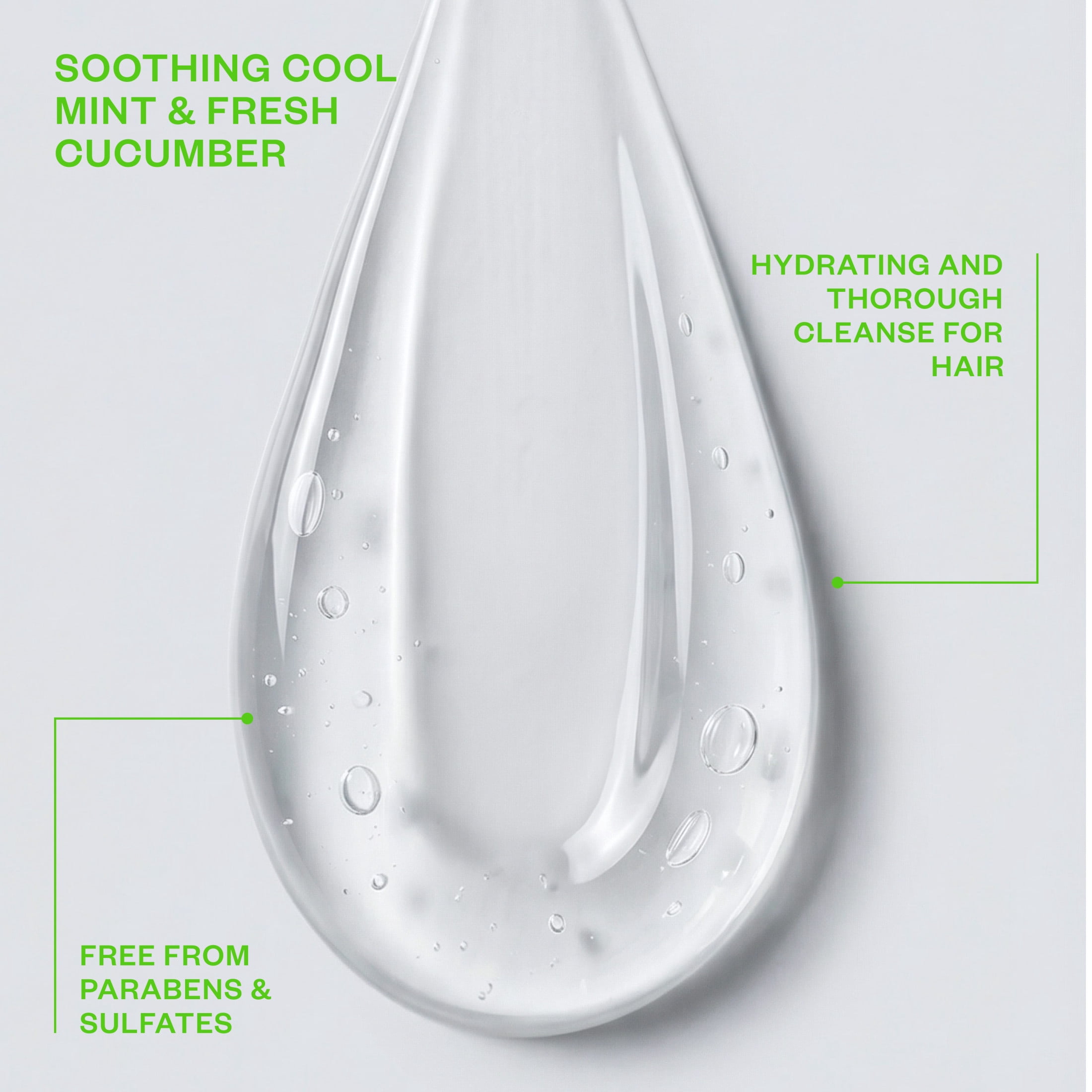 True Fresh Mint & Cucumber Moisturizing Shampoo - Moisturizing and Hydrating Formula for Women & Men, 16.4 fl oz