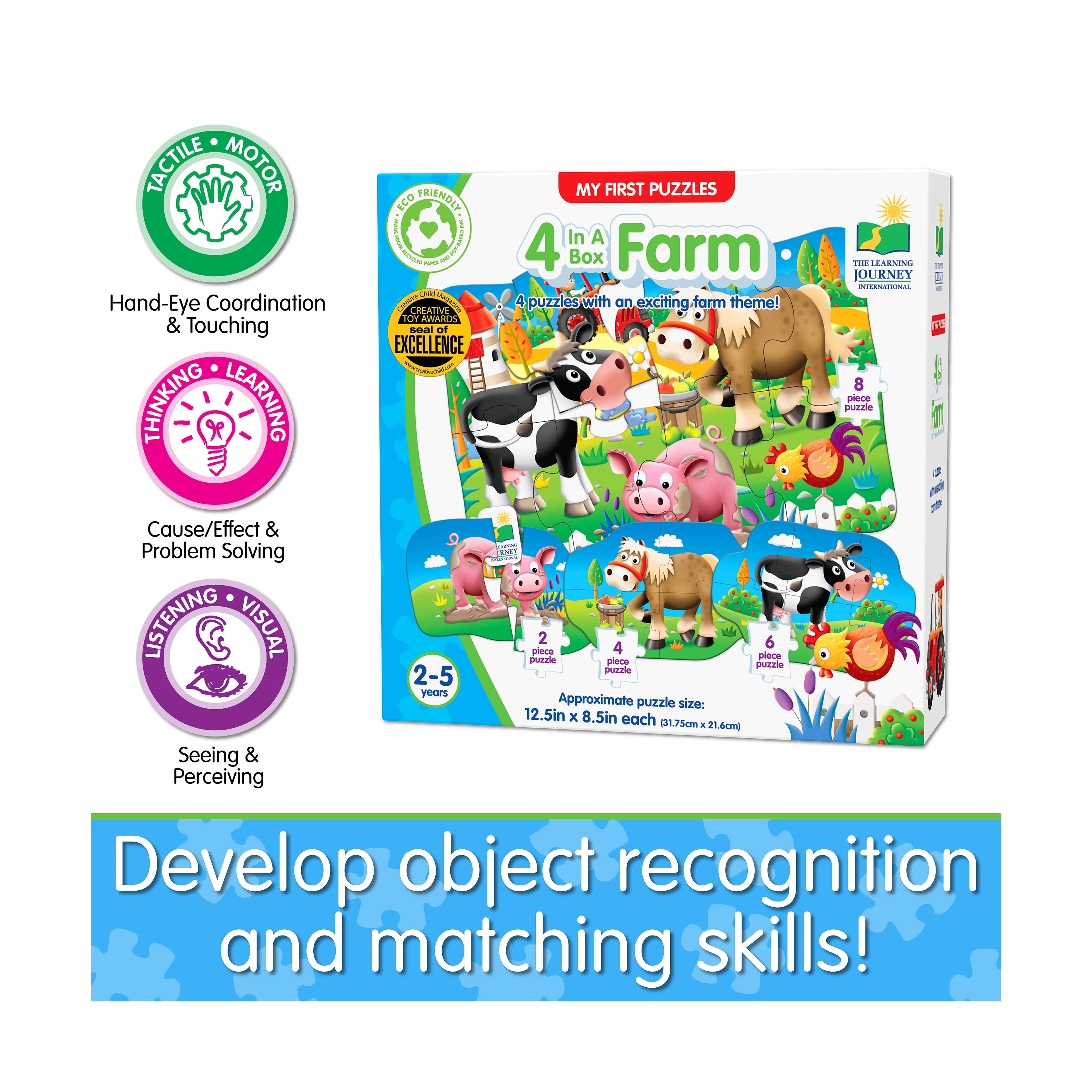 The Learning Journey My First Puzzles - 4 In A Box - Farm: 20 Pcs