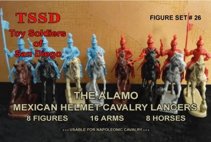 1/32 Classic Toy Soldiers Alamo Mexican ladder attack set light blue 