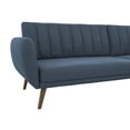 Novogratz Brittany Sectional Futon Sofa, Blue Linen