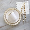 thumbnail image 2 of CSChome Party Tableware Kids Baby Shower Party Supplies Disposable Party Tableware Set Elegant Convenient -Saving Gold Rimmed Plates, 2 of 5