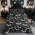 thumbnail image 2 of Erosebridal Line Bats King Size Comforter Sets 3pcs,Dark Botanical Comforters King Size,Black White,Reversible,1 Comforter and 2 Pillowcases, 2 of 6