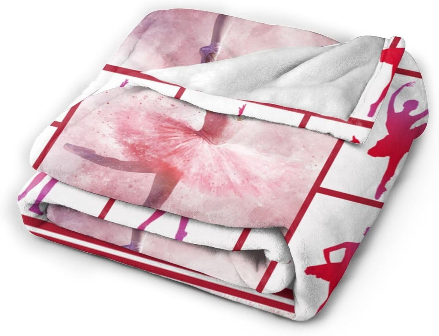 Dance Blanket Soft Warm Ballet Throw Blanket Dancer Gifts for Girls Women Cozy Plush Dance Team Stuff Lightweight Fleece Flannel Gifts Blankets for Kids Adults 60"X50"