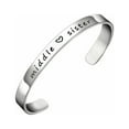 thumbnail image 6 of YEUHTLL 3 Sisters Bracelet Set Big Sister Middle Sister Little Sister Cuff Bangle Bracelet Sister Jewelry Gift for Family Friend, 6 of 9