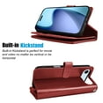 thumbnail image 4 of Wallet Case for Apple iPhone 17 Air Wallet Case 6.5"5G (2025), [9 Card Slots] Luxury PU Leather Credit Holder Carrying Folio Flip [Detachable] Kickstand Magnetic Phone Cover & Lanyard [Wine], 4 of 6