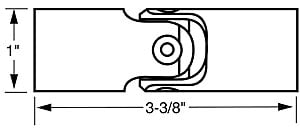 Borgeson 515959 Steering U-Joint Pin and Block 1-inOD 1/2 Smooth Bore X 1/2 Smoo