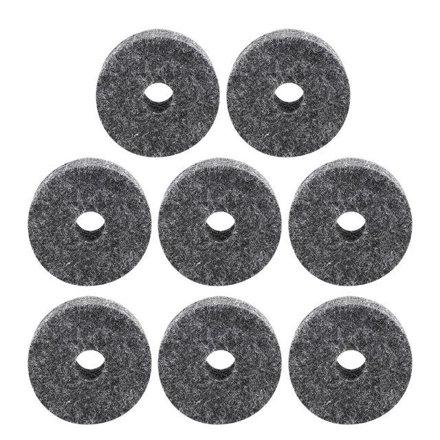 8 Pcs Drum Cymbal Felt Pads Set Replacement Parts Black Accessory
