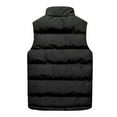 thumbnail image 5 of Jjayotai Men's Outdoor Padded Vest Clearance, Casual Full Zipper Stand Collar Coats Sleeveless Jacket Black L, 5 of 6