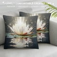 thumbnail image 3 of Creowell Flowers Reflection Fashion Style Dirt-Resistant Throw Pillow Covers for Couch Sofa Bed Living Room Bedroom Square Year-Round Suitable Pillow Case 1PC 22x22in, 3 of 5