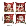 thumbnail image 3 of HaoXun 4 Pcs 3D Visual Pillow Covers - Christmas Decorative Sofa Throw Pillow Cases Linen Cushion Protectors 17.71x17.71 Inches for Holiday Home Bedroom Living Room Decor, 3 of 6