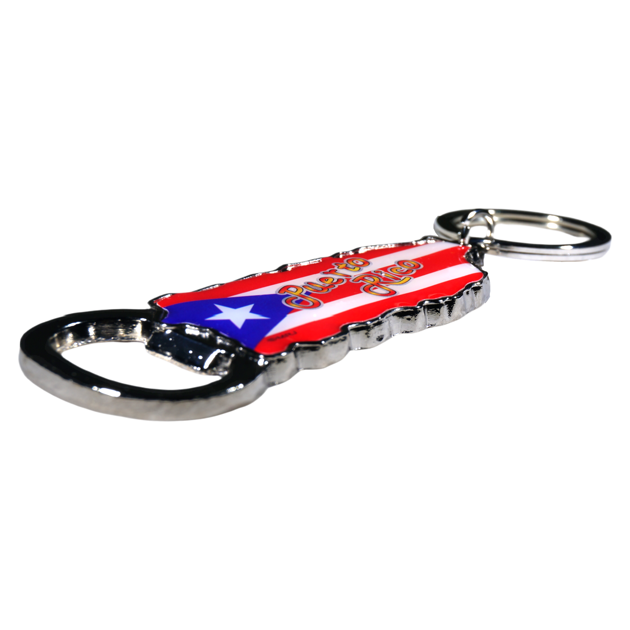 Mrj Souvenirs Llavero Destapador Bandera Forma Isla Pr