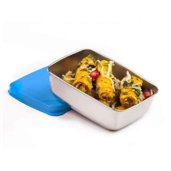 Contenedor práctico de acero inoxidable Signoraware | Hermético y a prueba de derrames | Duradero y ligero | Ideal para viajes y picnics | Perfecto para almacenar frutos secos y frutas deshidratadas p