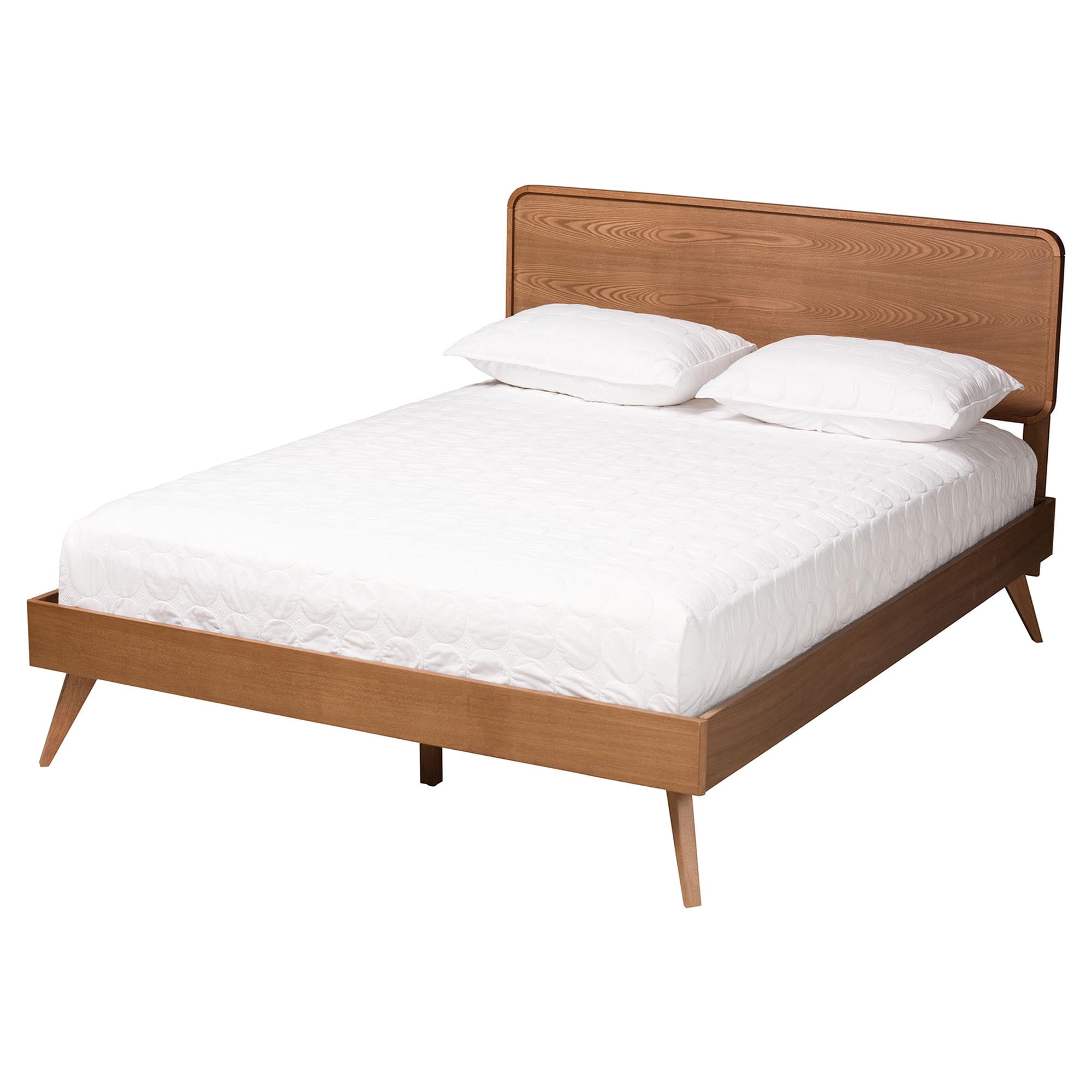 Baxton Studio Demeter Mid-Century Bedroom Set, 3-Piece, Walnut Brown