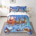 thumbnail image 2 of Castle Fairy Xmas Santa Claus Deer 7-Piece Twin Bedding Sets for Kids Children Boys Girls,Happy New Year Bedding Comforter Set,Merry Christmas Breathable Sheet Sets,Luxury Bedroom Decor, 2 of 8