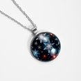 thumbnail image 4 of Snowflake Women's Glass Circular Pendant Necklace, 4 of 5