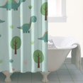 thumbnail image 4 of LightBlue Cartoon Dinosaurs Trees Pattern Shower Curtain 36"x72" ,Bathroom Decorative Shower Curtains Set with 12 Hooks,Modern Waterproof Washable Shower Curtain, 4 of 6