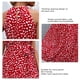 thumbnail image 5 of Vestido largo con cuello halter, sin mangas, estampado transpirable, vestido largo de verano para mujer, rojo, XL, 5 of 6