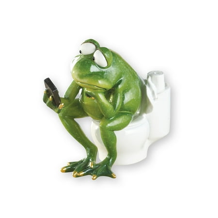 Collections Etc Lounging Bathroom Frog Hand Painted Novelty