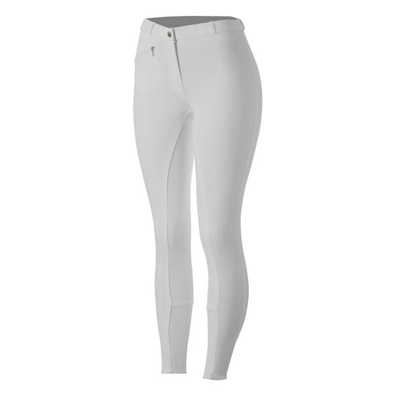 HORZE Women's Active Silicone Grip Full Seat Breeches, Color: White, Size: 28 (36277-WH-28)