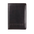 thumbnail image 2 of Passport Holder Protector Wallet Business Card Soft Passport Cover Black, 2 of 8