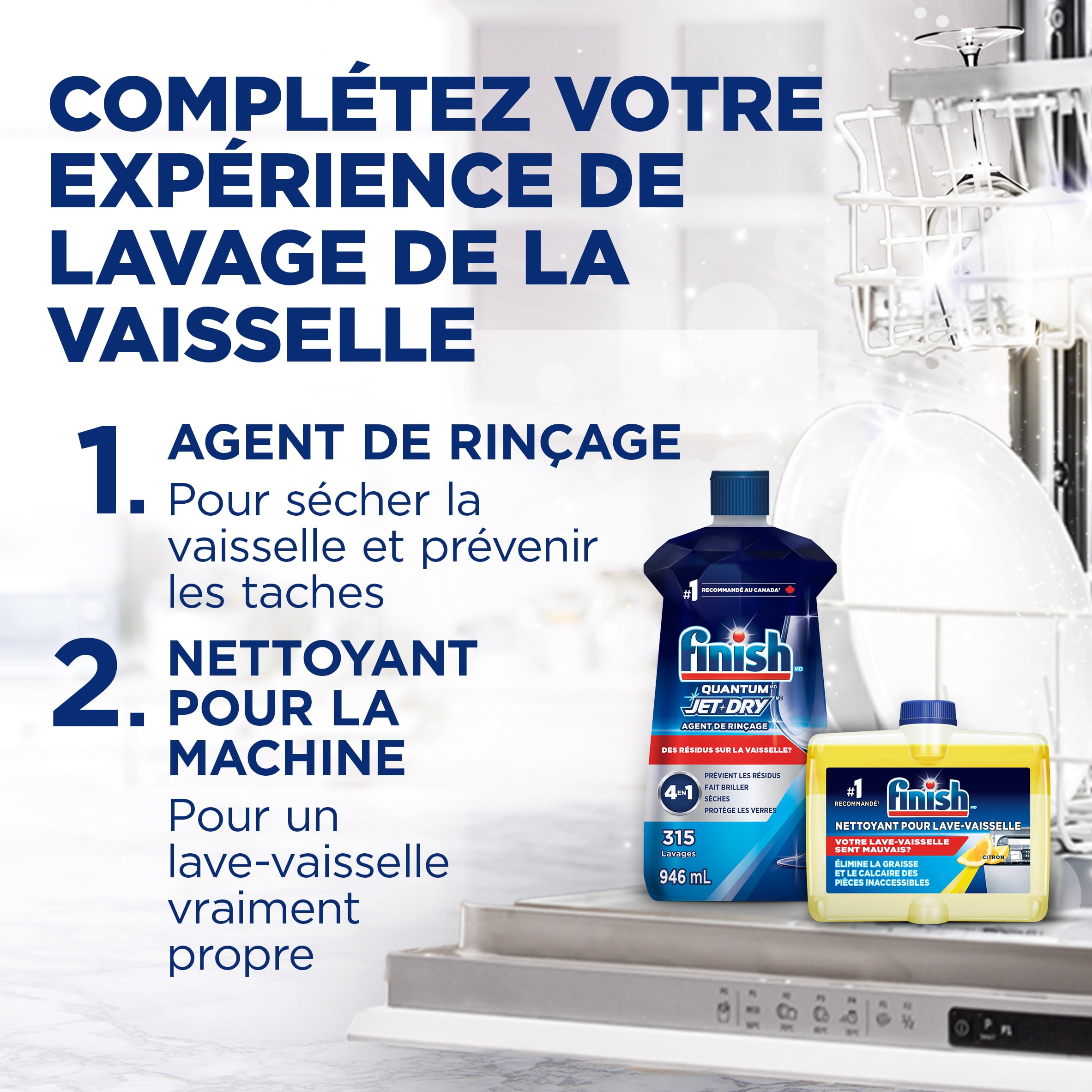 Finish® Quantum Ultimate® Lemon Dishwasher Detergent Pods, No pre sinse needed, For Deep clean & sparkling shine, 72 Tabs