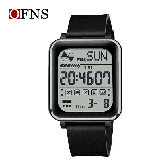 OFNS Casual Men's Electronic Watch Multifunctional Digital Water-Shockproof