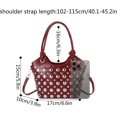 thumbnail image 5 of SPEKSEE Y2K Rivet Mini Bucket Handbag for Women, Retro Punk Silver Studded Top Handle Tote Bag, Detachable Strap Crossbody Shoulder Bag, Trendy Casual Streetwear Purse, 5 of 7