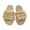 Khaki, variant on Anuirheih Slip on Sandals Women,Women's Summer Chain Furry Slippers Casual One-word Multi-Chain Shoes(Black)